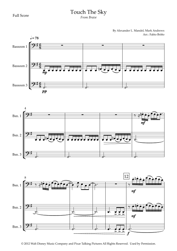 Touch The Sky (arr. Fabio Britto)