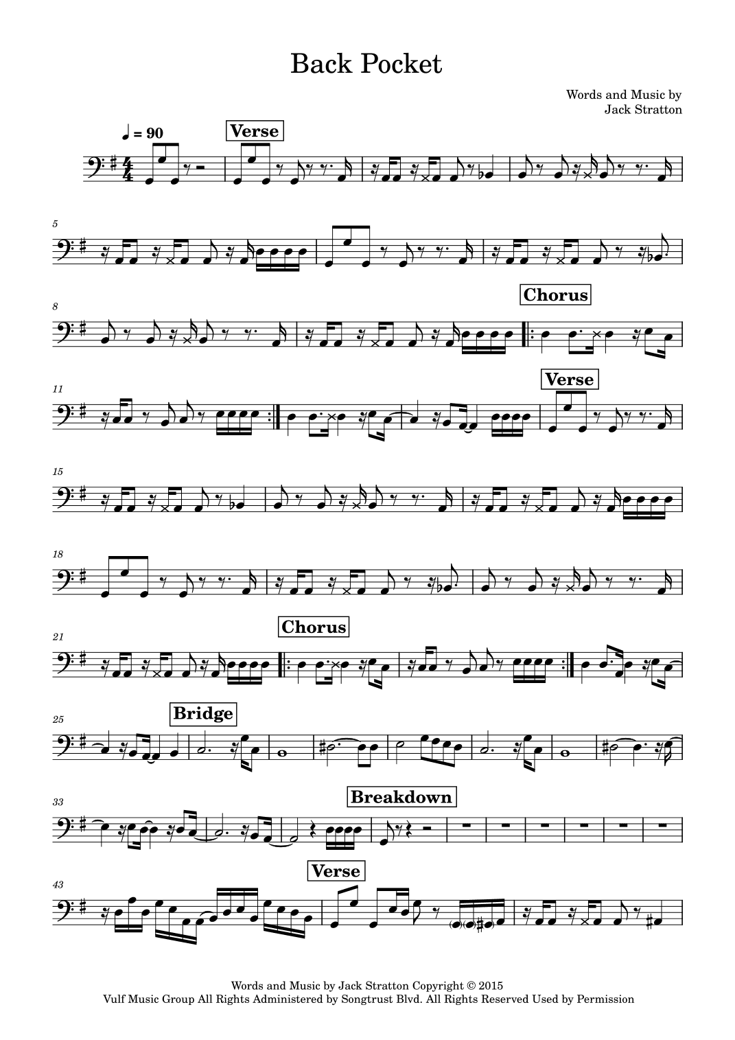 Back Pocket (arr. Marcus Gram Jacobsen)