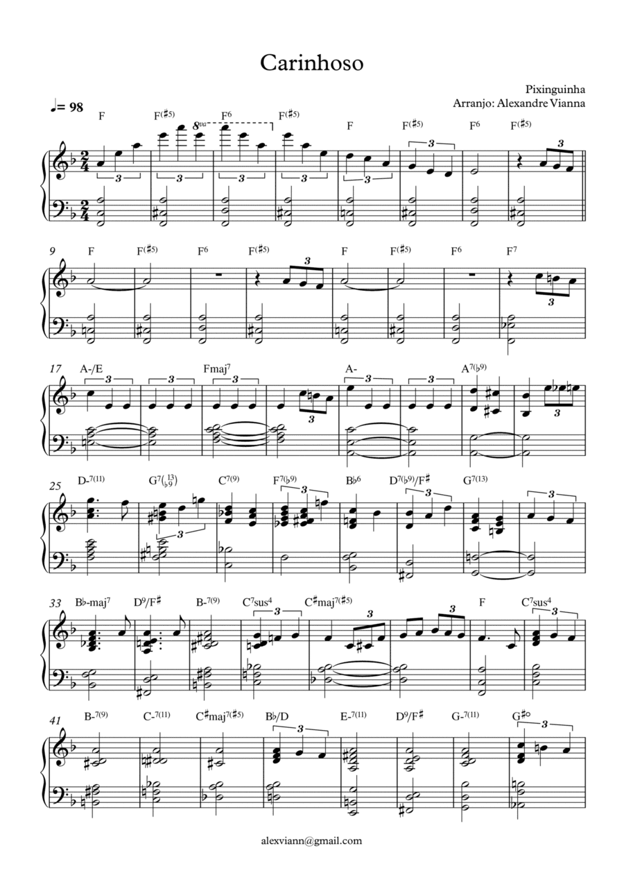 Carinhoso (arr. Alexandre Vianna)