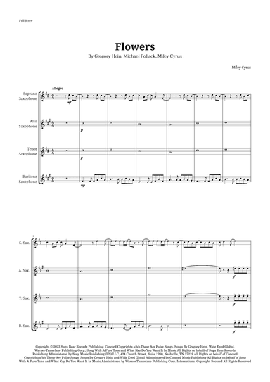 Flowers (arr. Langanho)
