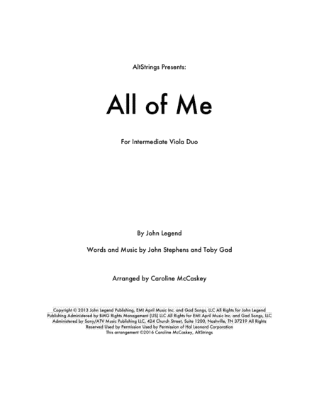 All Of Me (arr. Caroline McCaskey)