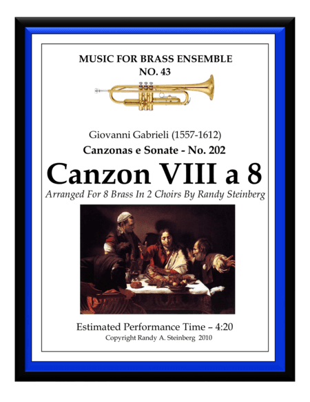 Canzon VIII a 8 - No. 202 (arr. Randy A. Steinberg)