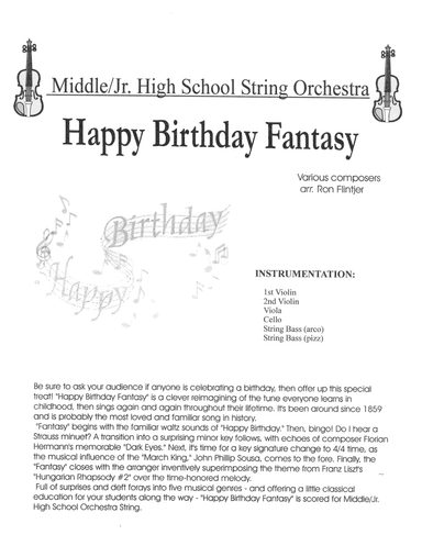 HAPPY BIRTHDAY FANTASY (arr. Ron Flintjer)