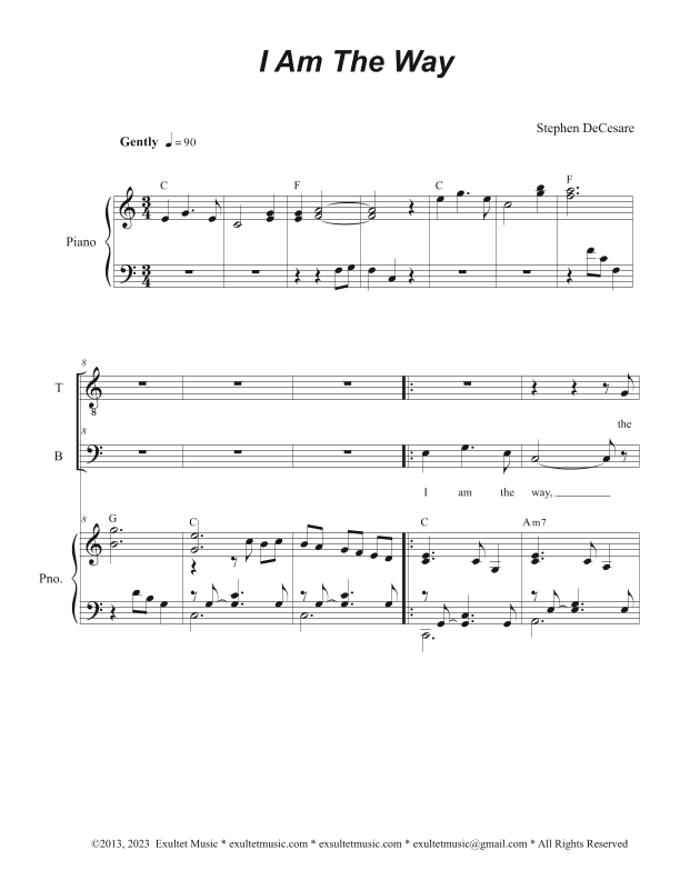 I Am The Way (2-part choir - (TB)