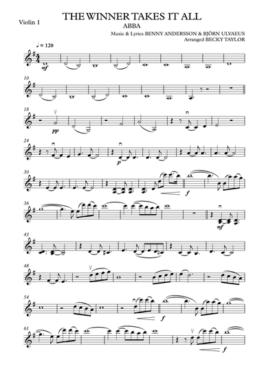 The Winner Takes It All (arr. Becky Taylor)