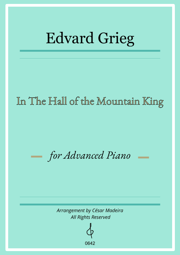 In The Hall of the Mountain King by Grieg - Piano Reduction (Full Score) (arr. César Madeira)