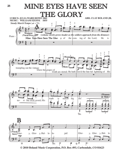 MINE EYES HAVE SEEN THE GLORY a.k.a. THE BATTLE HYMN OF THE REPUBLIC (arr. Clay Boland Jr.)