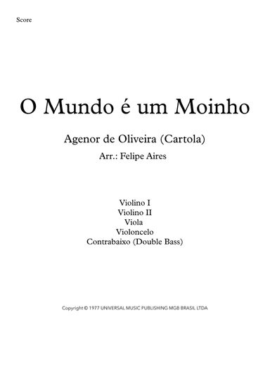 O Mundo E Um Moinho (arr. Felipe Aires Fonseca)