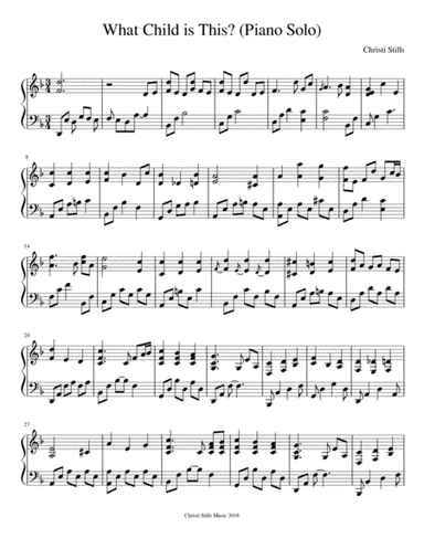 What Child is This? (Piano Solo)