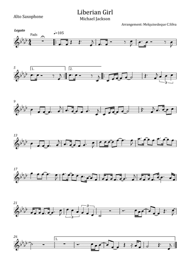 Liberian Girl (arr. Melquisedeque C.Silva)