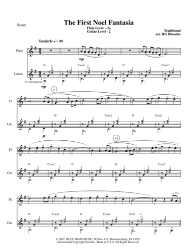 First Noel Fantasia (for guitar and flute) (arr. RG Rhoades)
