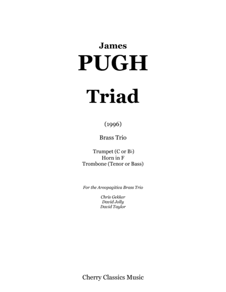 Triad for Brass Trio (1996)