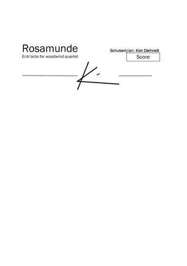 Schubert: Rosamunde - Entr’acte for woodwind quartet (arr. Kim Diehnelt)