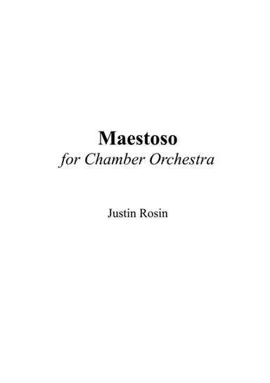 Maestoso for Chamber Orchestra