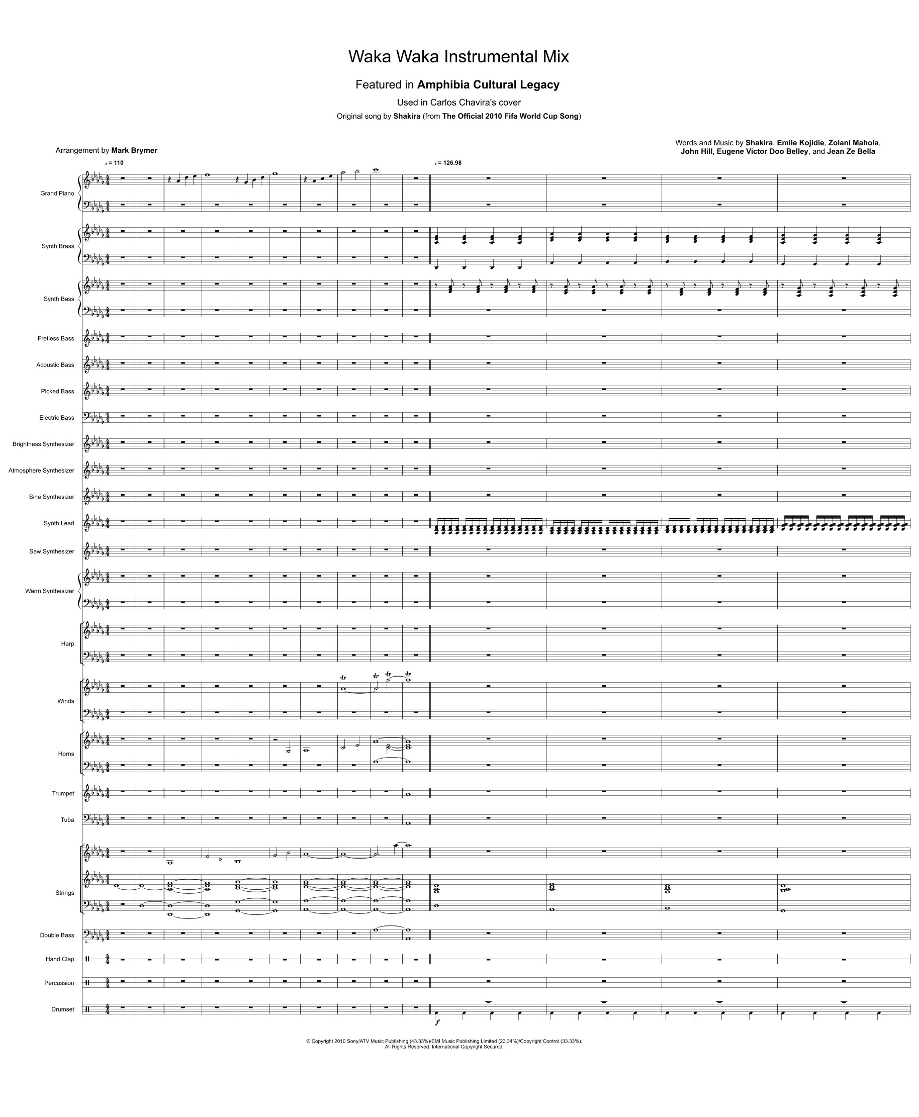 Waka Waka (this Time For Africa) (arr. Mark Brymer)