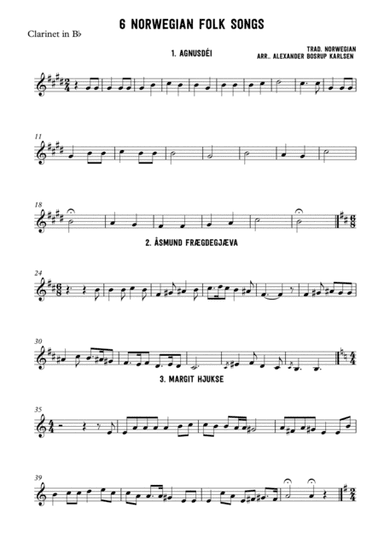 Six norwegian folk songs (arr. Alexander Bosrup Karlsen)