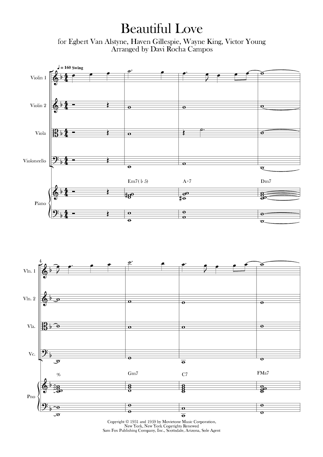 Beautiful Love (arr. Davi Rocha Campos)