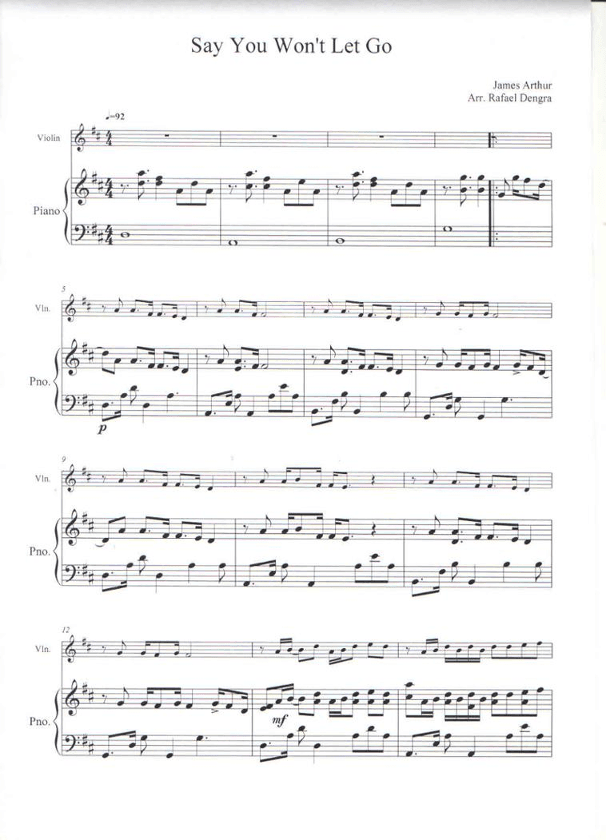 Say You Won't Let Go (arr. Rafael Dengra)