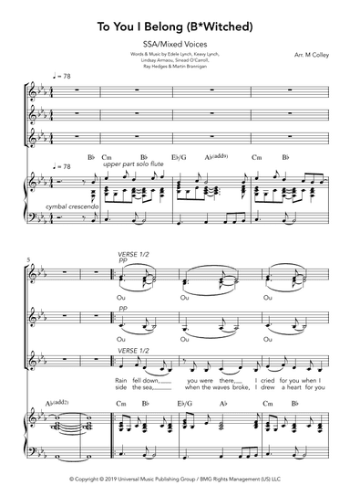 To You I Belong (arr. M Colley)