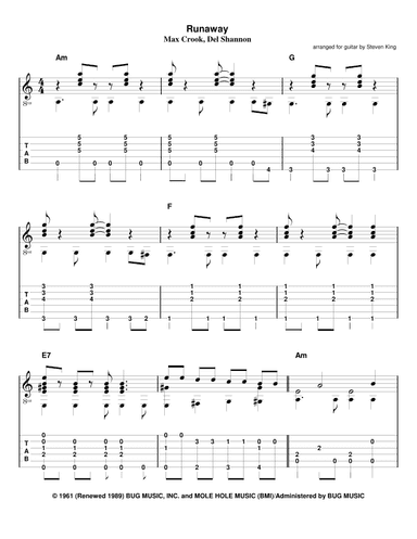 Runaway (arr. Steven King)