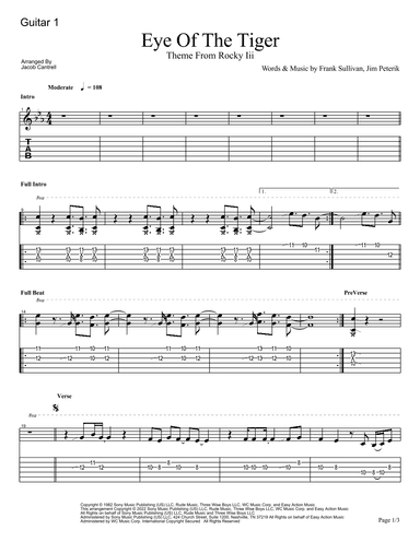 Eye Of The Tiger (arr. Jacob Thomas Cantrell)