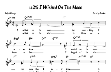 I Wished On The Moon (arr. John Fries)