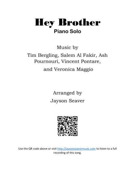 Hey Brother (arr. Jayson Seaver)