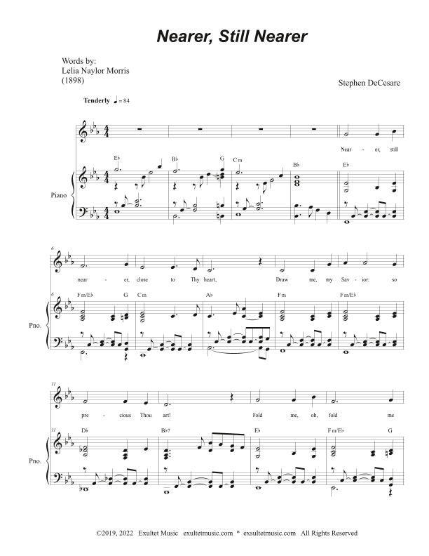 Nearer, Still Nearer (Vocal solo)