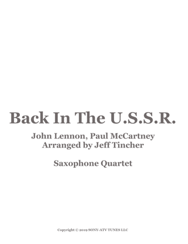 Back In The Ussr (arr. Jeff Tincher)