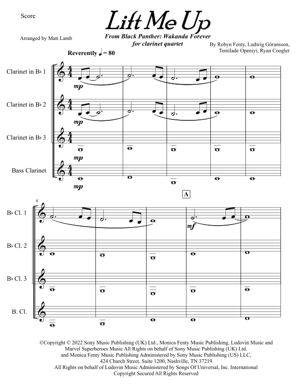 Lift Me Up (arr. Matt Lamb)