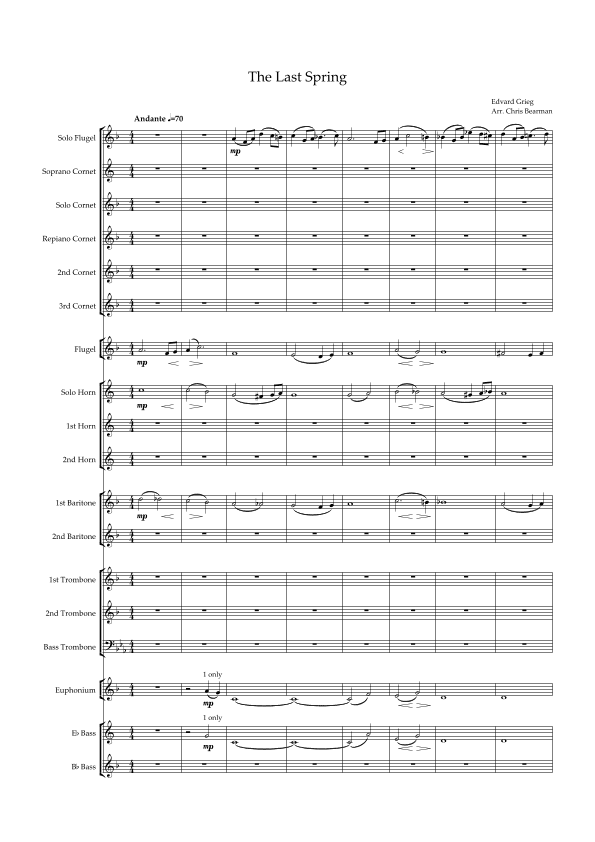 The Last Spring (arr. Chris Bearman)