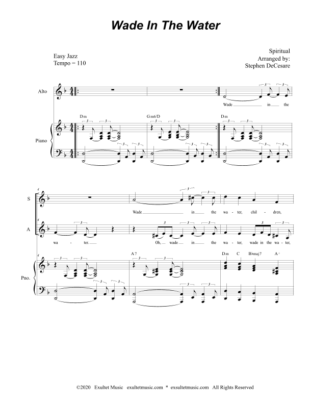 Wade In The Water (Duet for Soprano and Alto Solo) (arr. Stephen DeCesare)