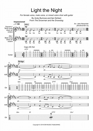 Light The Night (arr. Jake Alexander)
