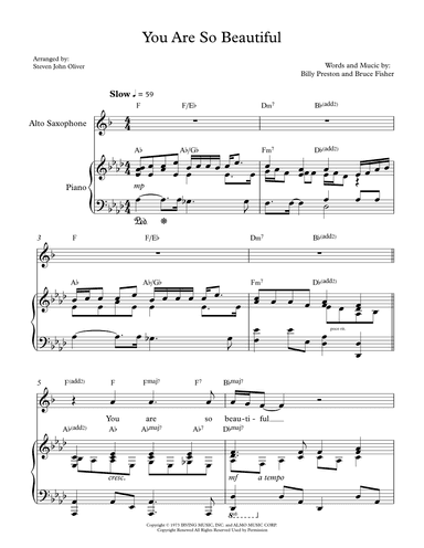 You Are So Beautiful (arr. Steven John Oliver)