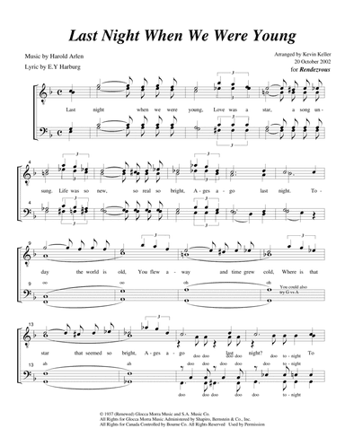 Last Night When We Were Young (arr. Kevin Keller)