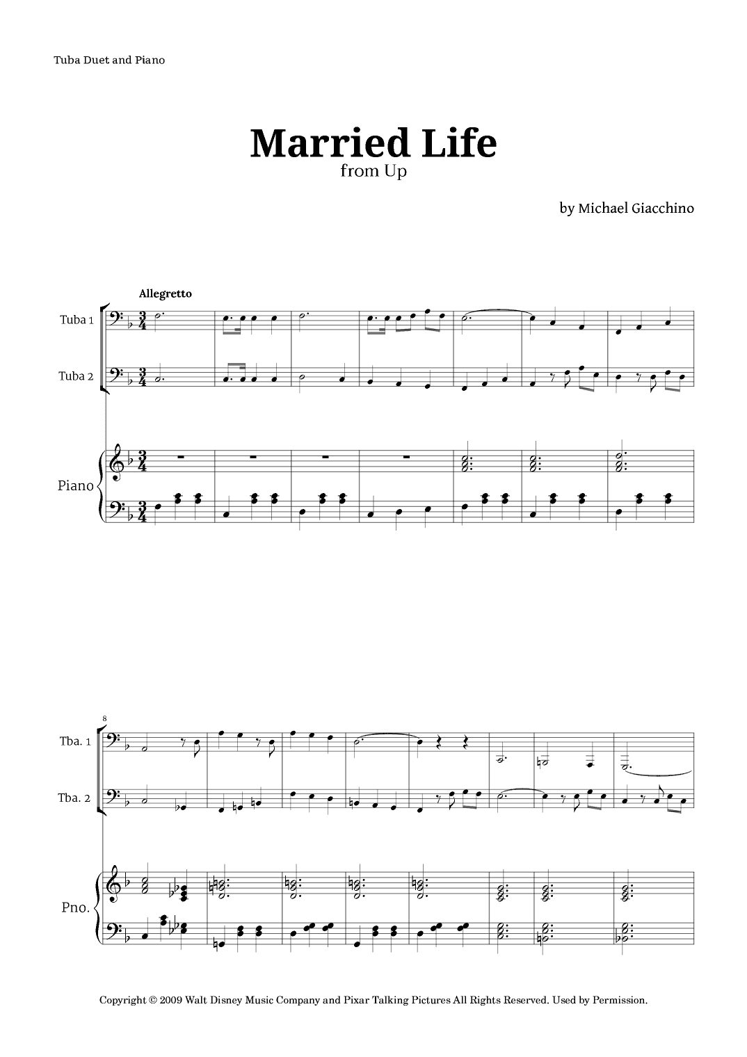 Married Life (arr. Langanho)