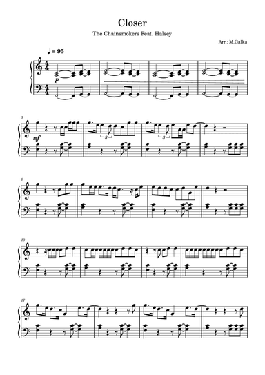 Closer (arr. M. Galka)
