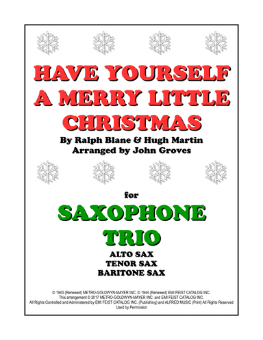 Have Yourself A Merry Little Christmas (arr. John Groves)