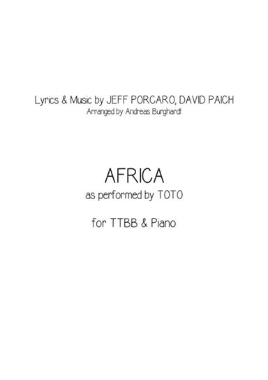 Africa (arr. Andreas Burghardt)