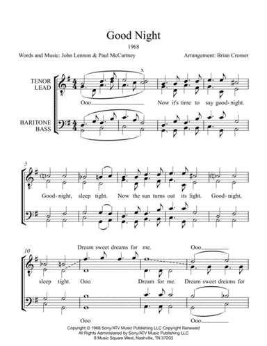 Good Night (arr. Brian Cromer)