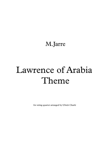 Theme From "lawrence Of Arabia" (arr. U.Charlé)