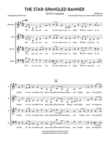 The Star-Spangled Banner (arr. Owen Kai)