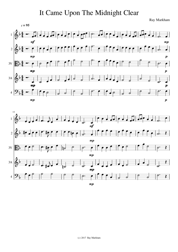 It Came Upon The Midnight Clear (arr. Ray Markham)