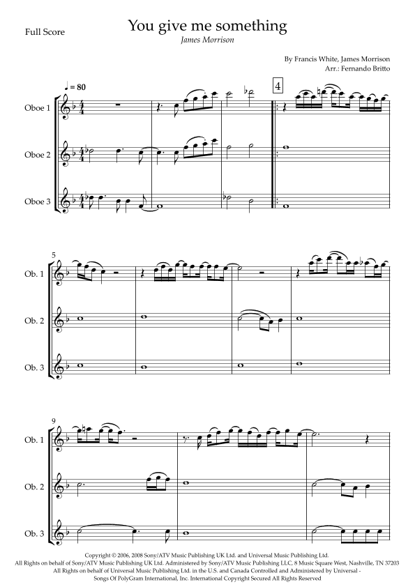 You Give Me Something (arr. Fernando Britto)