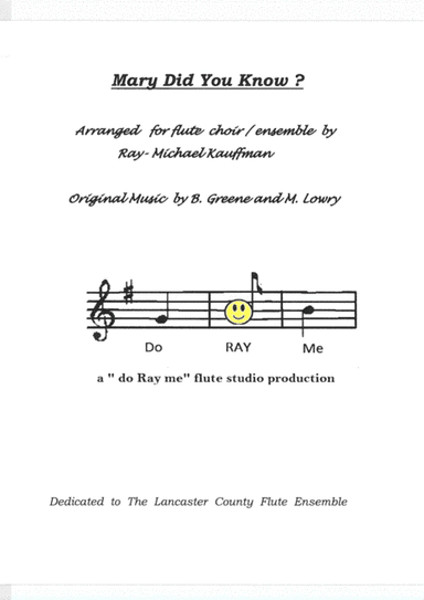 Mary, Did You Know? (arr. Ray-Michael Kauffman)