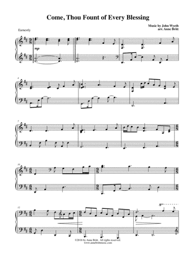 Come, Thou Fount of Every Blessing (arr. Anne Britt)