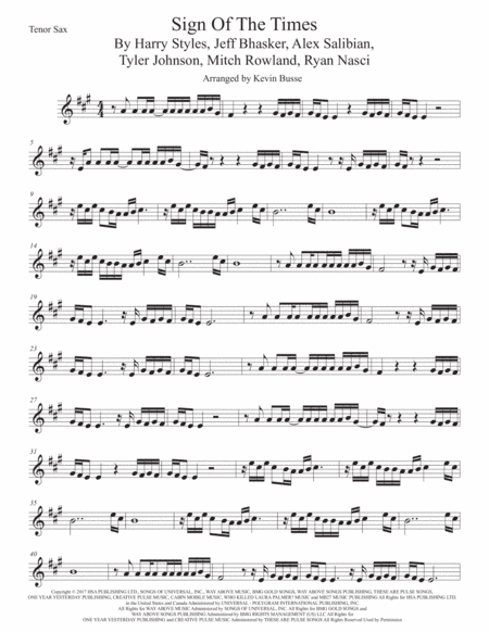 Sign Of The Times (arr. Kevin Busse)