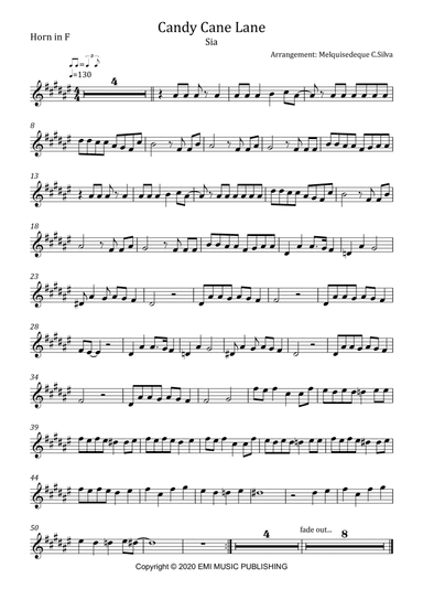 Candy Cane Lane (arr. Melquisedeque C.Silva)