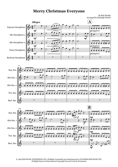 Merry Christmas Everyone (arr. Kayleigh Huelin)