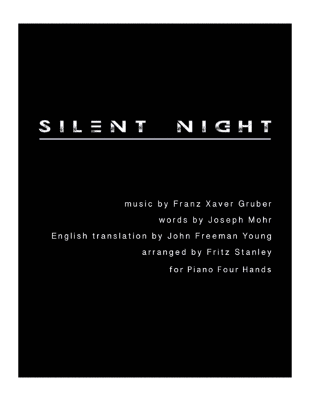 Silent Night - Piano Four Hands (arr. Fritz Stanley)